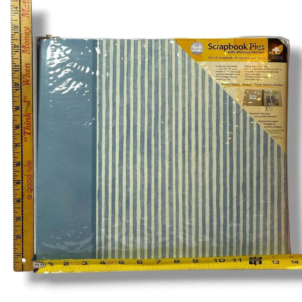 Scrapbook Plus American Traditional Designs Seashore Pastels 12x12 Album New VTG